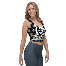 Load image into Gallery viewer, Crop Top - freke-deke® yin yang pandamonium on black