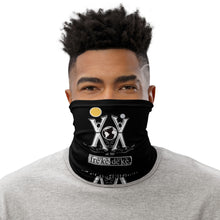 Load image into Gallery viewer, Neck Gaiter - freke-deke® 3 logo repeat on black