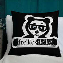 Load image into Gallery viewer, Premium Pillow freke-deke® yin yang panda on black