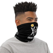 Load image into Gallery viewer, Neck Gaiter - freke-deke® 3 logo repeat on black