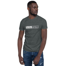 Load image into Gallery viewer, Short-Sleeve Unisex T-Shirt - freke-deke® yin yang logo distressed