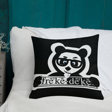 Load image into Gallery viewer, Premium Pillow freke-deke® yin yang panda on black
