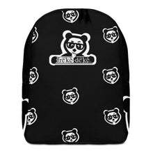 Load image into Gallery viewer, Minimalist Backpack - freke-deke® yin yang panda on black