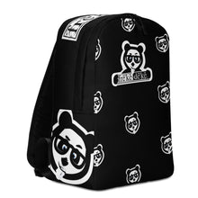Load image into Gallery viewer, Minimalist Backpack - freke-deke® yin yang panda on black