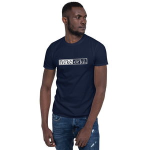 Short-Sleeve Unisex T-Shirt - freke-deke® yin yang logo distressed