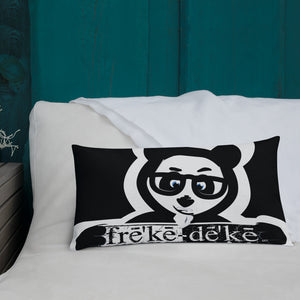 Premium Pillow freke-deke® yin yang panda on black