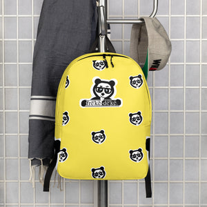 Minimalist Backpack freke-deke® yin yang panda on yellow