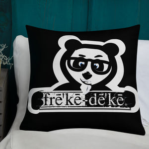 Premium Pillow freke-deke® yin yang panda on black