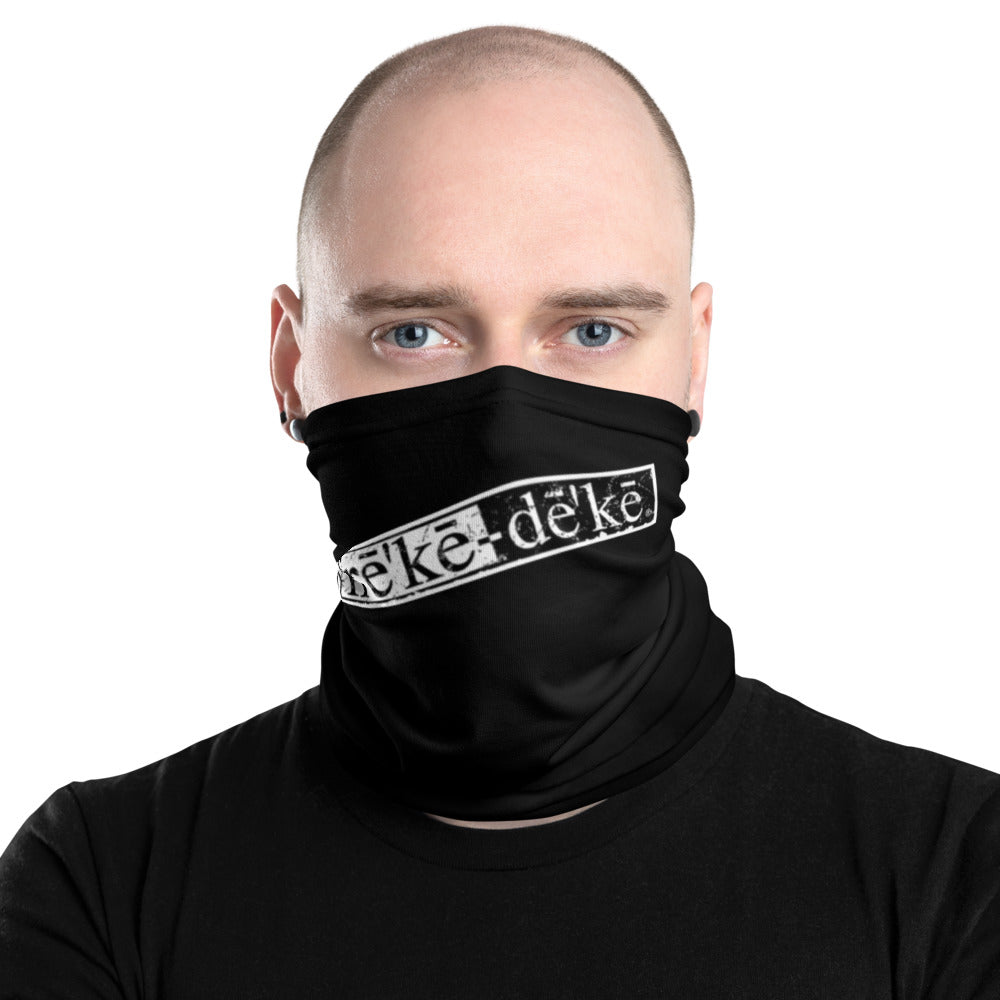 Neck Gaiter - freke-deke® yin yang logo distressed on black