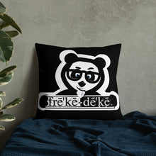 Load image into Gallery viewer, Premium Pillow freke-deke® yin yang panda on black
