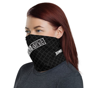 Neck Gaiter - freke-deke® distressed yin yang logo on black diamond background