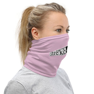 Neck Gaiter - freke-deke® distressed yin yang logo on pink