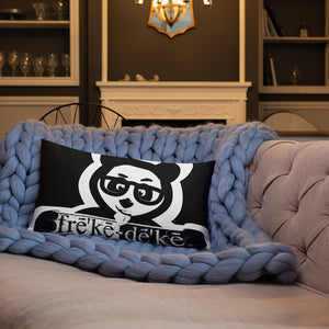 Premium Pillow freke-deke® yin yang panda on black