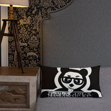 Load image into Gallery viewer, Premium Pillow freke-deke® yin yang panda on black
