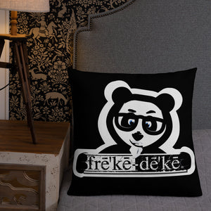 Premium Pillow freke-deke® yin yang panda on black