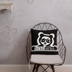 Premium Pillow freke-deke® yin yang panda on black