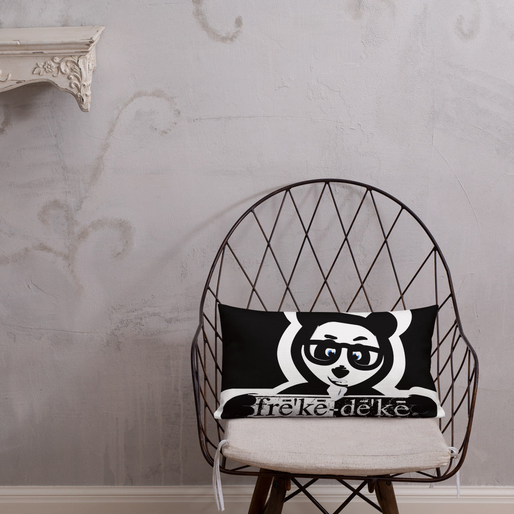 Premium Pillow freke-deke® yin yang panda on black