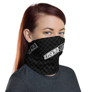 Neck Gaiter - freke-deke® distressed yin yang logo on black diamond background