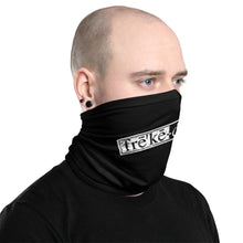 Load image into Gallery viewer, Neck Gaiter - freke-deke® yin yang logo distressed on black
